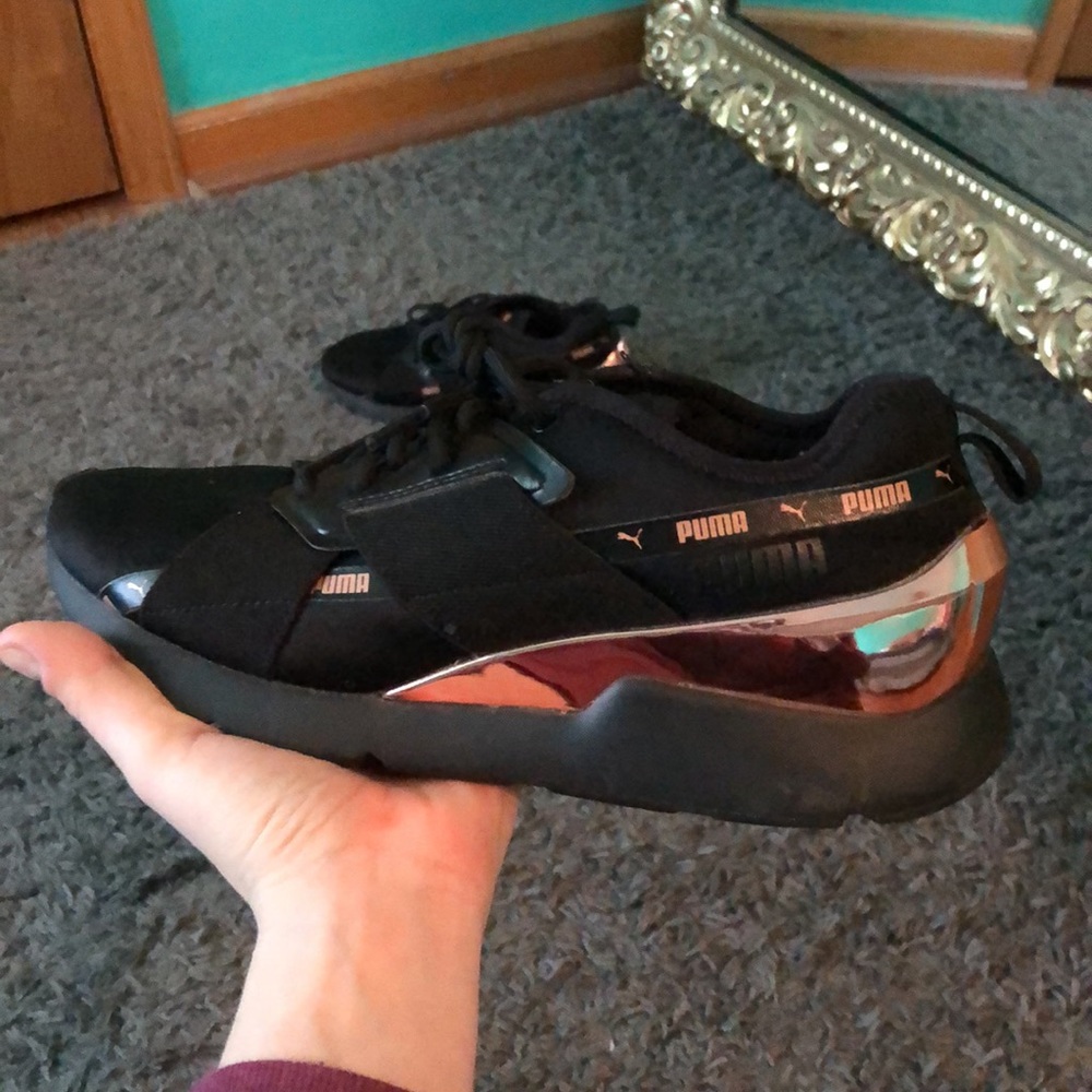 Puma MUSE X-2 Metallic Black/Rose Gold Sneakers
